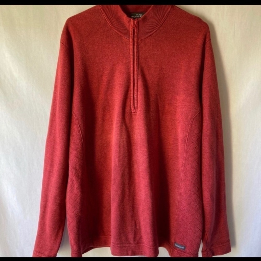 Woolrich XL Merlot Ramie Blend Half Zip Pullover Sweater